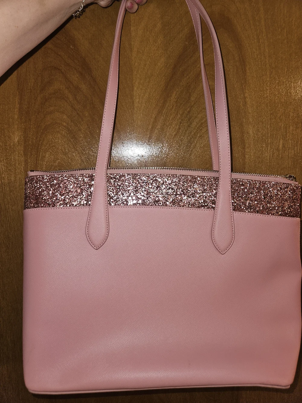 kate spade Pink Glitter-Trim Tote